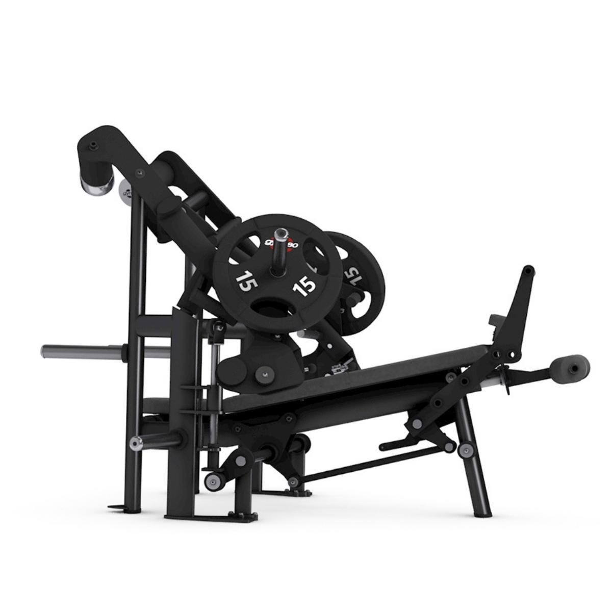 Gym80 Negatiivse kaldega surumismasin DUAL, raskusketastega laetav, Pure Kraft Strong, side. Tuotekood: 00004362