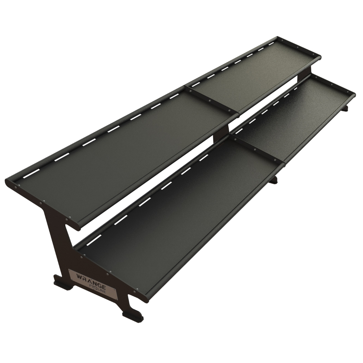 Wrange Pro Line 2-tasandiline hantlite riiul, pikk. Tootekood: PL_DB2_storage